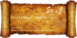 Szilvágyi Judit névjegykártya